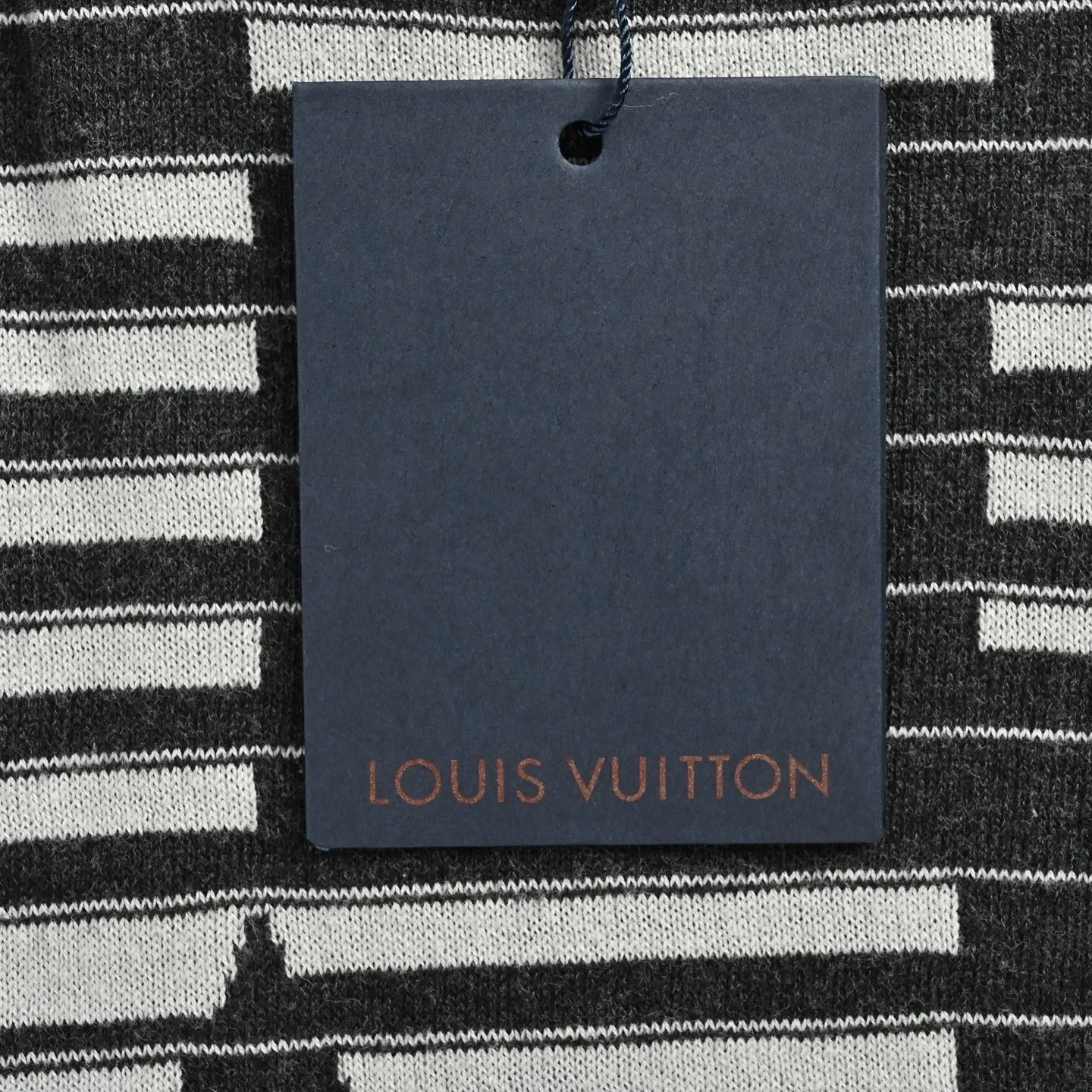 Louis Vuitton/Louis Vuitton 26ss striped old flower jacquard knitted short sleeves
